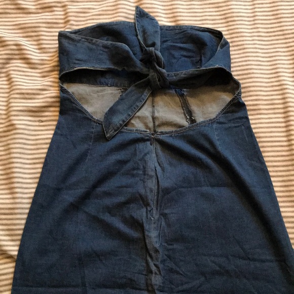 William B strapless denim cotton dress size L - Picture 5 of 6